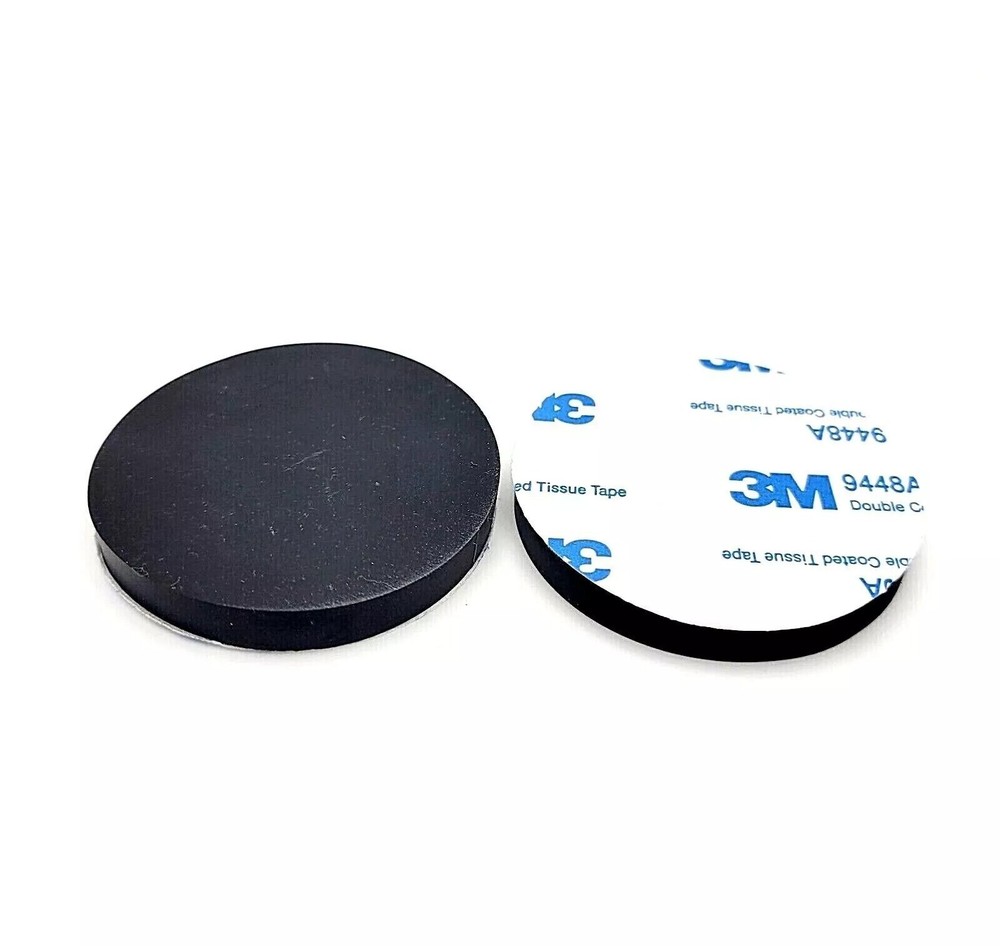 2″ Wide Round Rubber Stick on Feet Bumpers 1/4″ Thick Adhesive Back Pads 4 Pack
