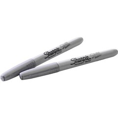 Sharpie Metallic Permanent Markers, Fine Point, Silver, 12 Count