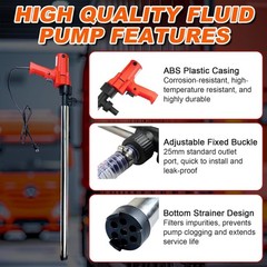 2480W Electric Fuel Transfer Pump, 110V 13000RPM, Includes 3M Steel Wire Hose +