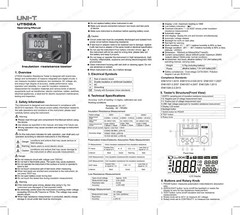 Megohmmeter Megger Digital Insulation Resistance Tester UNI-T UT502A 1000-2500V