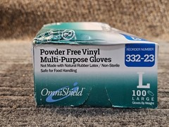 (QTY 1000) OmniShield 332-23 Large Blue Vinyl Powder Free Multi-Purpose Gloves