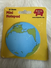 90s Y2K Vintage Shapes Etc Planet Earth Mini 35 Sheet Notepad Post It Note Paper