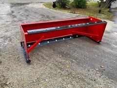 6′ Skid Steer Snow Pusher Box 30″ Backdrag Rubber HD Bobcat Case Kubota Orange