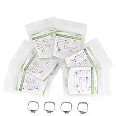 4 Pcs Dental U1/L1 U2/L1 U3/L2 1st Molar Bands Prewelded Buccal Tubes Roth 022