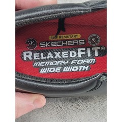 Skechers Work Boots Relaxed Fit Memory Foam Slip Resistant Black Leather 7.5