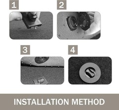 4-Pack Car Floor Mat Clips, Double-Layer Twist Lock Fasteners to Prevent Sliding