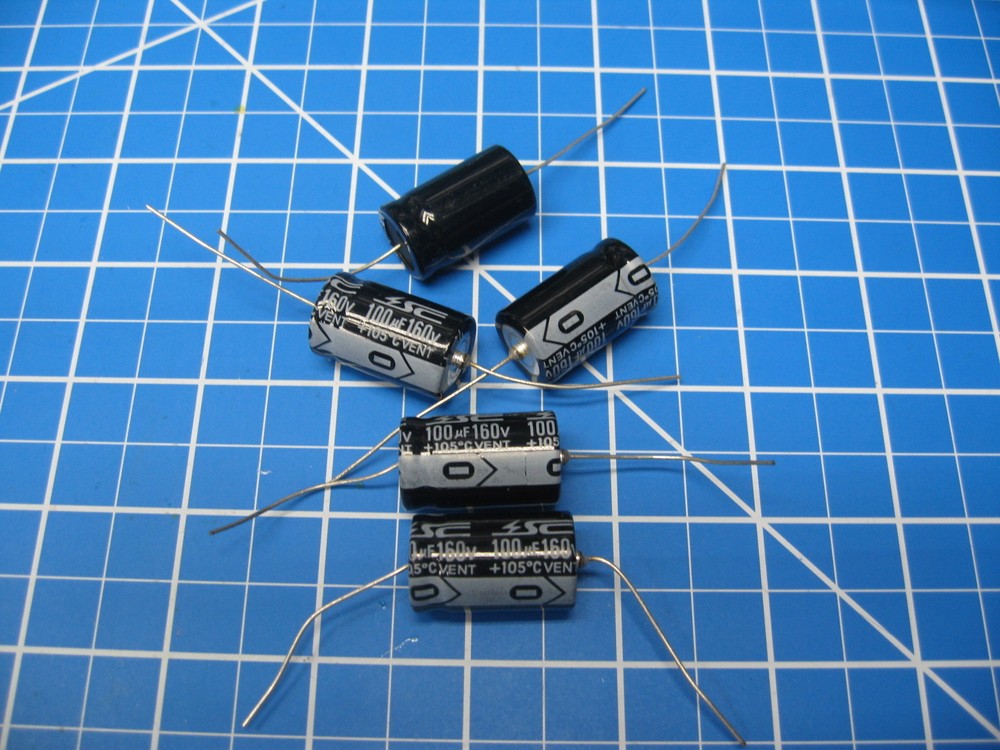 SC – GHA Series – Axial Electrolytic Capacitors – 160v 100uF – 5 Pieces