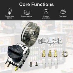 800366 Temp Control Kit Fits for True Refrigeration Replace 077B6806, black