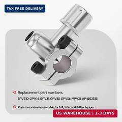 2Pcs BPV-31 Piercing Valve Kits, Piercing Valve for AC System 1/4,5/16,3/8 Pipes