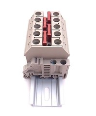 Solar Combiner Box Connector DIN Rail Terminal Blocks Dinkle 6AWG 60A 600V