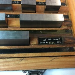Vintage HDT Inc Gage Block Set FED Grade 2 Rectangular 81 Pcs Wooden Case