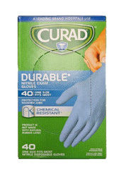 CURAD NITRILE GLOVES BLUE 40CT ( 20 PAIR ) – ONE SIZE FITS MOST