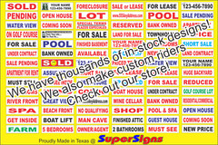 CUSTOM PHOTO Black Text 6″x24″ REAL ESTATE RIDER SIGNS Buy 1 Get 1 FREE 2 Sided