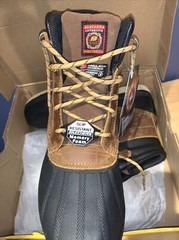 Skechers 9.5 Mens for safety Slip Resistant, Brown Robards Leather Synthetic