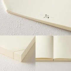Midori MD Notebook A5 368 Pages Unruled Daily Journal Codex Binding Cream
