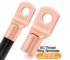 Kit cableado 1/0 aluminio cobreado 40FT con conectores para energía DC