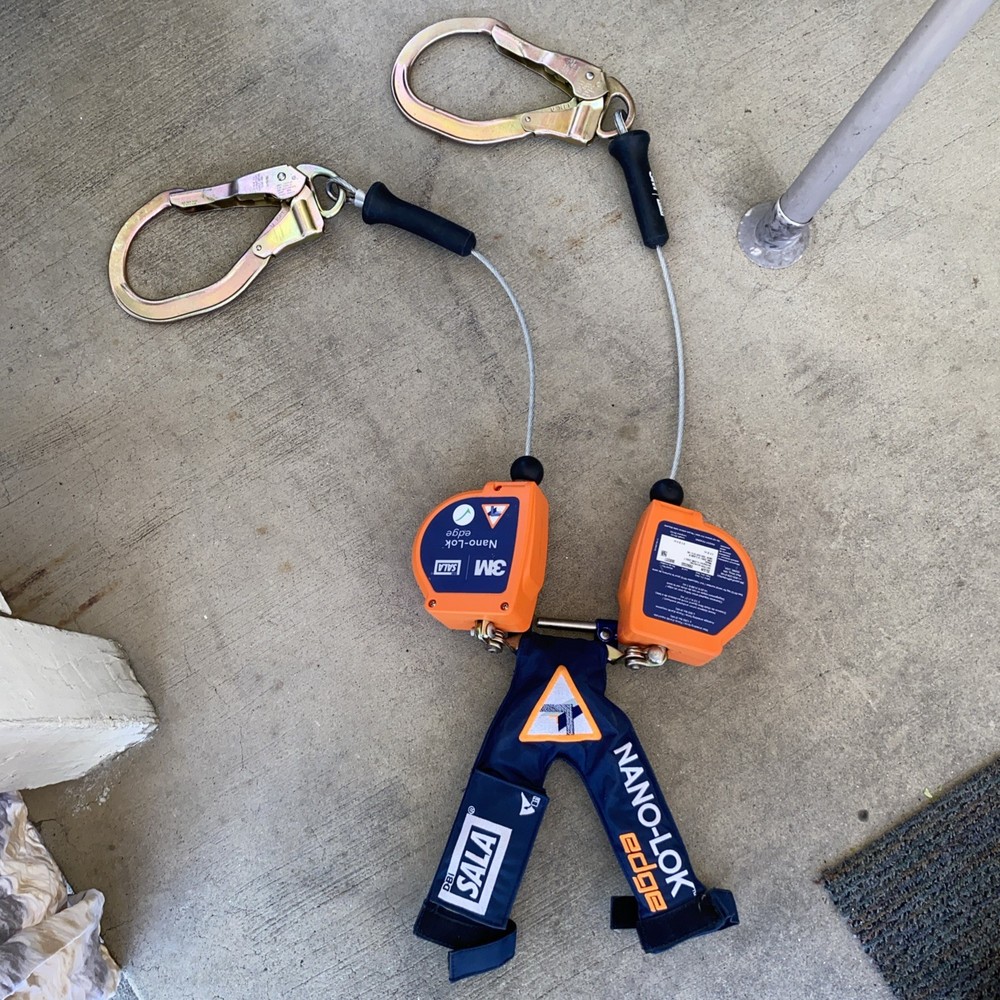 DBI-SALA Nano-Lok Edge Twin-Leg Quick Connect Self Retracting Lifeline Cable