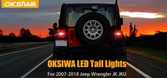 LED Tail Lights for 2007-2018 Jeep Wrangler JK JKU Tunnel Shaped Light Rear Lamp
