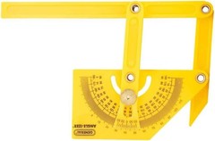 Compact Hand-Powered Protractor for Sloped, Inside & Outside Angles – Yellow