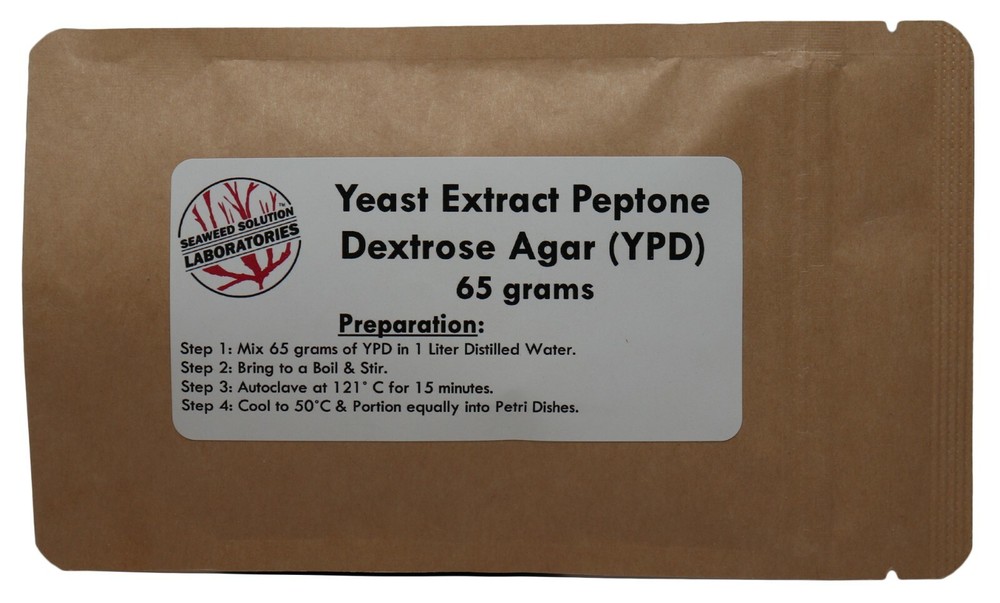 Yeast Extract Peptone Dextrose Agar (YEPD) (YPD) – 65 grams, Yields 1 Liter