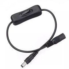 Inline DC Power Switch Extension Cable 5.5mm x 2.1mm Male Female Barrel for 12V