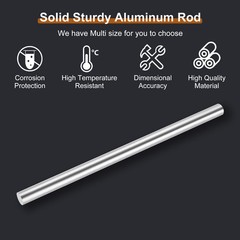 Aluminum Round Rod 1/4 Inch Diameter 6061 Solid Metal Bar 10 Inch Length 10Pcs