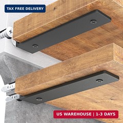 Goovilla Heavy Duty Floating Shelf Brackets 6 Inch for 2×4″ Wood Stud, 4 Pack L