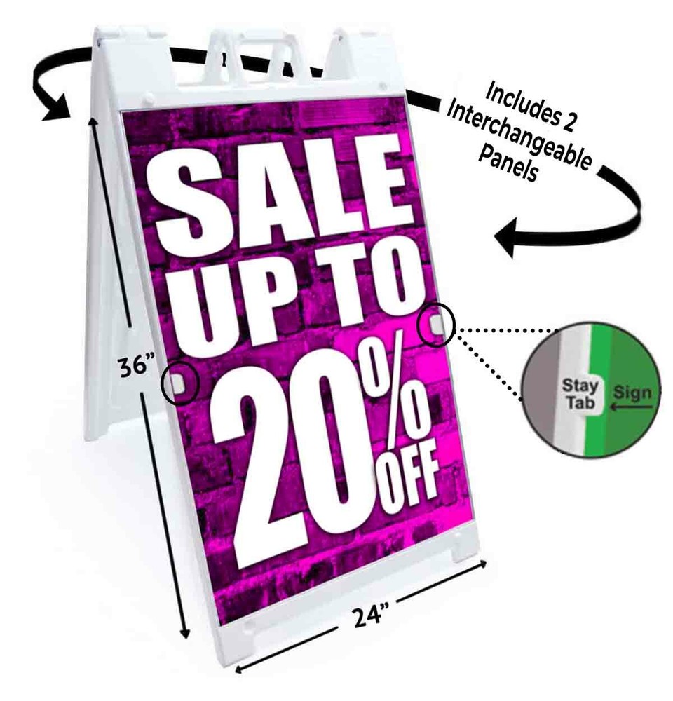 SALE UP TO 20 % OFF Signicade 24×36 Aframe Sidewalk Sign Banner Decal