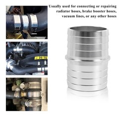 2 PCS Radiator Hose Barb Fittings, 1-1/2 Inches Aluminium Alloy Hose Barb Connec