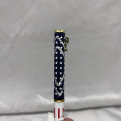 Aluminum Shaft Twist Pens His Her Eagle Angel Silver Red White Blue Set