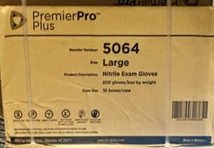 Premier ProPlus 5064 Powder Free Nitrile Gloves Large 200/Box 2000/Case