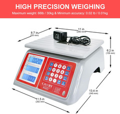 Waterproof Commercial Food Scale IPX7 66Lb / 30Kg Digital Price Computing
