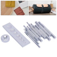 11pcs/Set Craft Tool Die Punch Snap Rivet Setter Base DIY Leather Working Craft