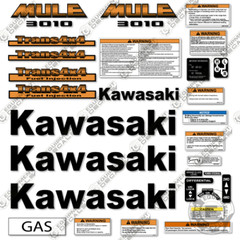 Fits Kawasaki Mule 3010 Decal Kit – Aftermarket 7 Year 3M Vinyl Kit! (Orange)