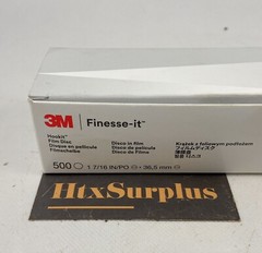 ☀️(500 pcs) 3M Trizact Finesse-It Hookit 464LA Sanding Discs 1-7/16″, A7 Micron