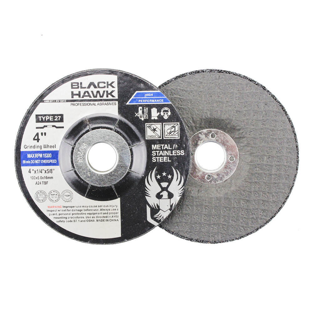 5 Pack – 4″ x 1/4″ x 5/8″ Metal Grinding Wheels T27 Discs for Angle Grinders