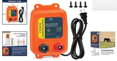Reliable Plug-In Electric Fence Charger for 8 Acres – Protect Livestock & Pets!