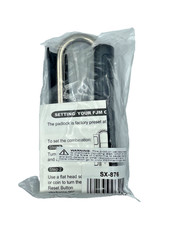 FJM Security SX-876 4-Dial Combination Padlock Long Shrouded Shackle Blk New
