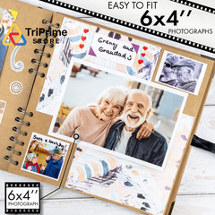 Bstorify Scrapbook Album 60 Pages (8 x 8 Inch) Brown Thick 8 X 8 Inch,
