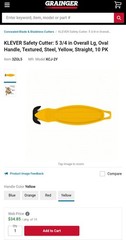 Klever Koncept K9 Safety Cutter KCJ-2Y Yellow 10 Pack
