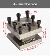 Lathe Four-position tool post 60mm/Tool Holder/Square Tool Post Rest WM210V