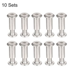 10 Set Screw Post Fit for 5/16″ Hole Dia Male M6x12mm Belt Buckle Binding Bolt