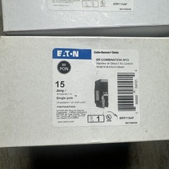 Eaton BRP115AF 120/240V 15A Single Phase Circuit Breaker