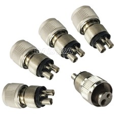 Dental Handpiece Tubing Change Adapter Connector Converter 4Holes to 2Holes
