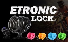 2-Pack ETRONIC 6 ft. Bike Lock Cable, Resettable Combo, Anti-Theft Security, BK