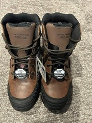 Skechers Work Shoes, mens size 9, Brown, Waterproof, Steel Toe, Memory Foam, NEW