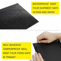500 #0 Extra Wide 6.5×10 CD DVD Black Poly Bubble Shipping Mailers Envelopes