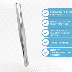 Dissecting Thumb Tissue Forceps 6″ 1×2 teeth Surgical Anatomic Tweezers Straight
