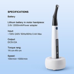 Woodpecker type Dental Brushless Endo Motor Reciprocating 6.3:1 miniContra Angle