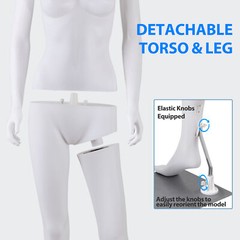 70″ White Female Mannequin Full Body Maniquine Model Stand w/ Adjustable Posture